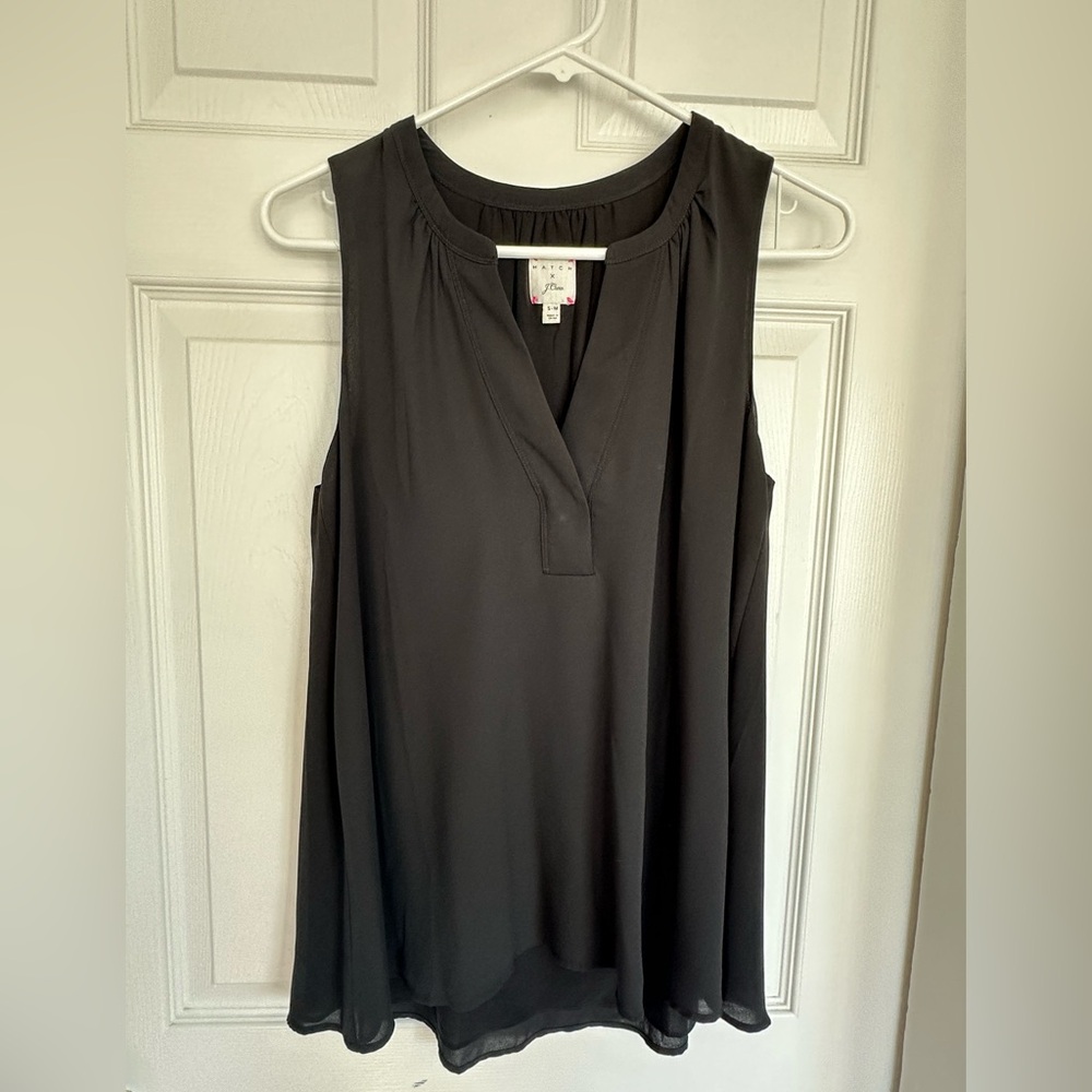 J.Crew x Hatch Collab Black Sleeveless V-Neck Maternity Blouse size S